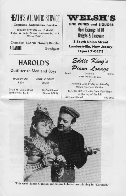 'Carousel' 1963 playbill, page 11