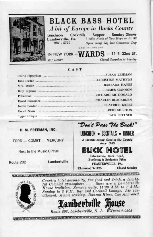 'Carousel' 1963 playbill, page 4