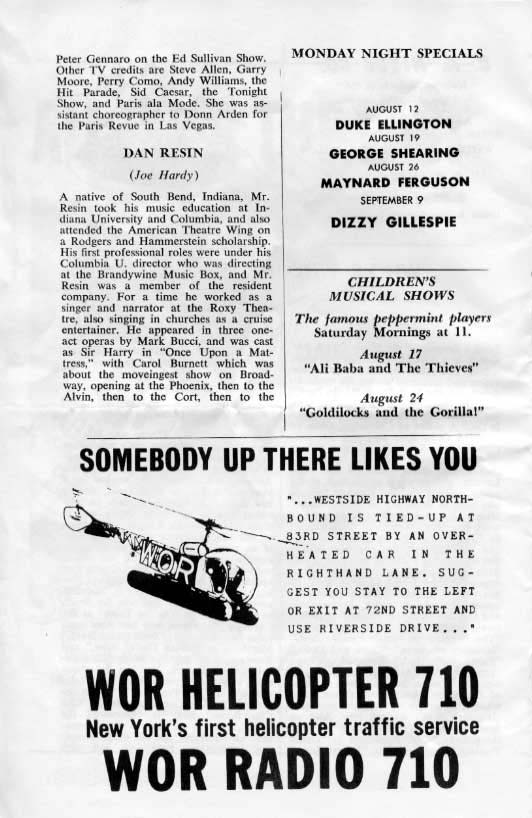 'Damn Yankees' 1963 playbill, page 10