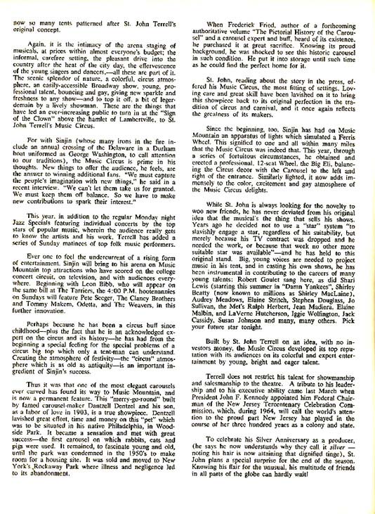 1963 Music Circus Season Souvenir Program, page 5