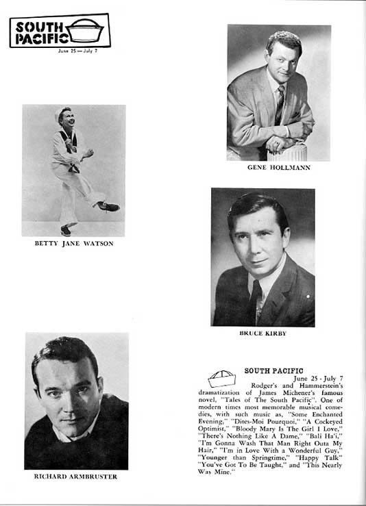 1963 Music Circus Season Souvenir Program, page 9