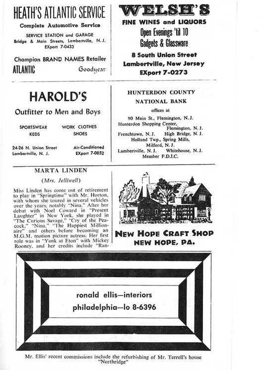 'Springtime for Henry' 1963 playbill, page 11