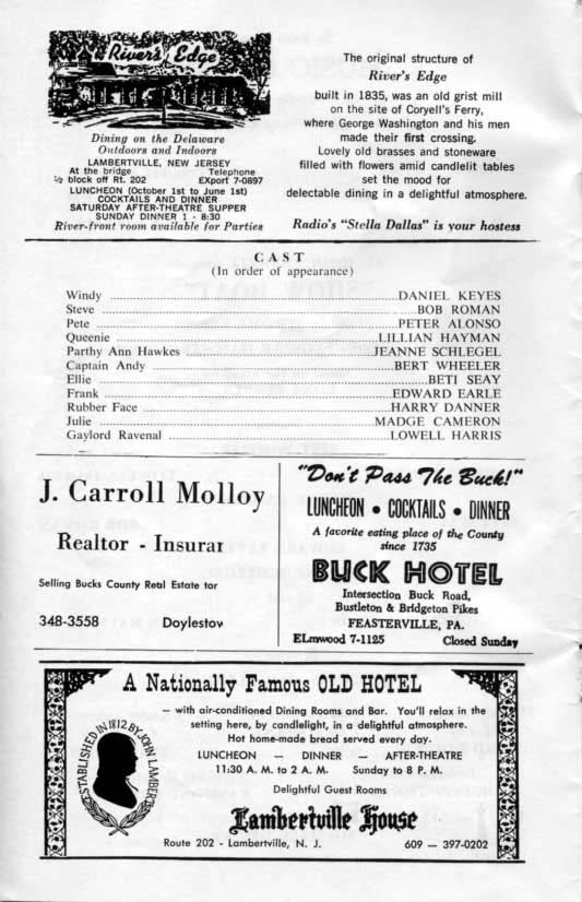'Show Boat' 1964 playbill, page 3