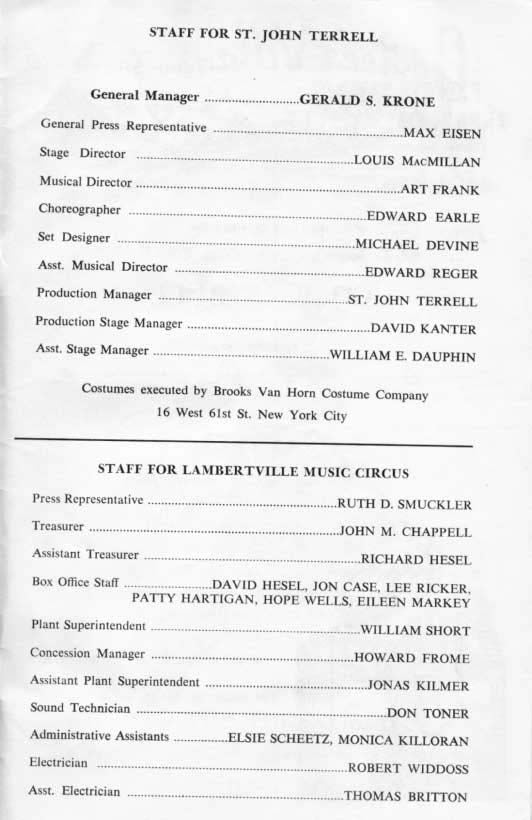 'Stop the World, I Want to Get Off' 1964 playbill, page 14
