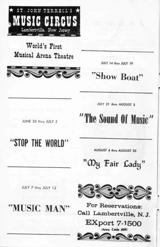 'Stop the World, I Want to Get Off' 1964 playbill, page 9