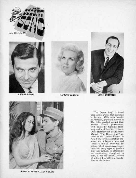 1965 Music Circus Season Souvenir Program, page 13