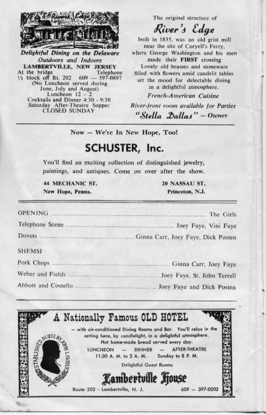 'Burlesque...At It's Best' 1966 playbill, page 3