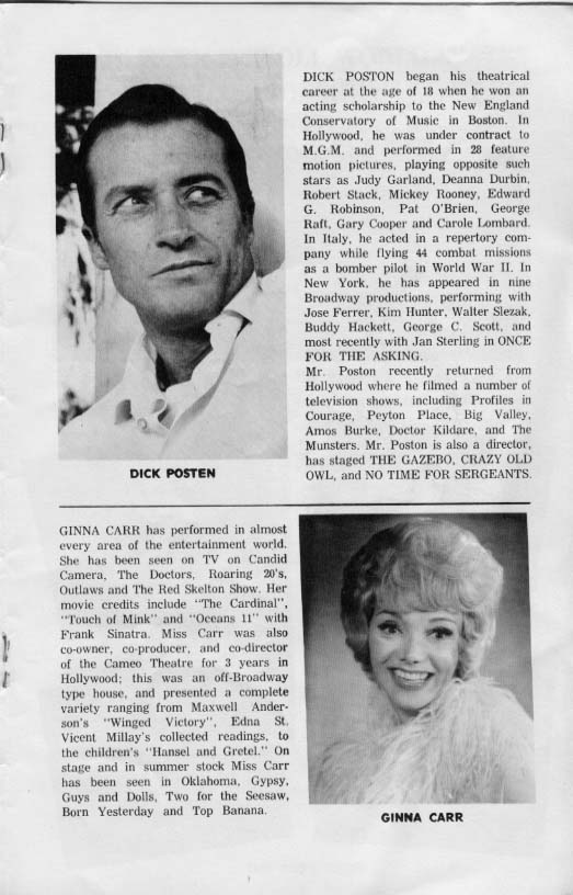 'Burlesque...At It's Best' 1966 playbill, page 8
