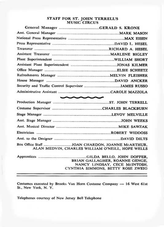 What Makes Sammy Run?' 1966 playbill, page 14
