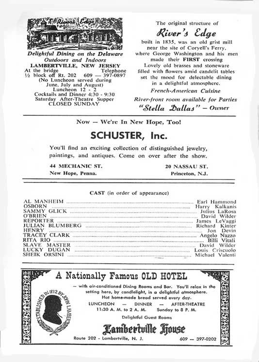 What Makes Sammy Run?' 1966 playbill, page 3