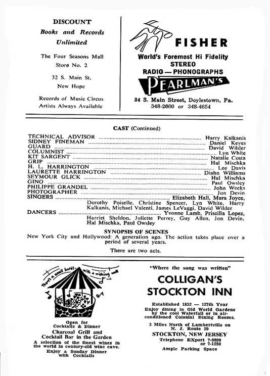 What Makes Sammy Run?' 1966 playbill, page 4