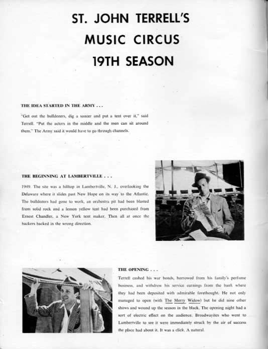 1967 Music Circus Season Souvenir Program, page 1