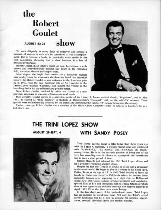 1967 Music Circus Season Souvenir Program, page 10
