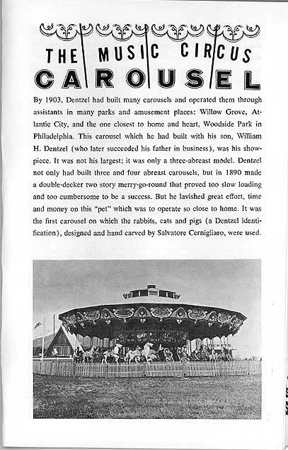 '1963 Dentzel Carousel Pamphlet, page 1