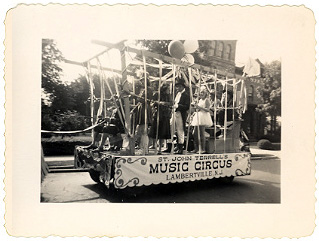 Music Circus Float in 1949 Lambertville Centennial parade.