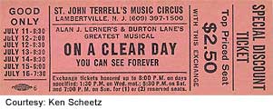 'On A Clear Day You Can See Forever' discount ticket