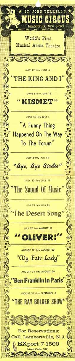 Front of 1965 Season Flyer