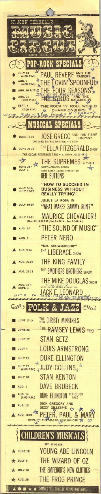 Front of 1966 Season Flyer