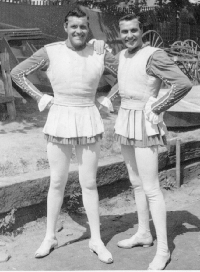 Ramon and Royce Blackburn backstage during the 1954 production of 'The Boys from Syracuse'