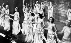 Minsky Burlesque Dancers at Eltinge Theater on W. 42nd St. NYC in 1930s 