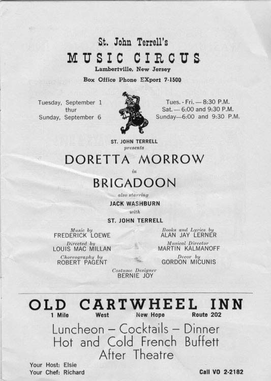'Brigadoon' 1959 playbill, page 5