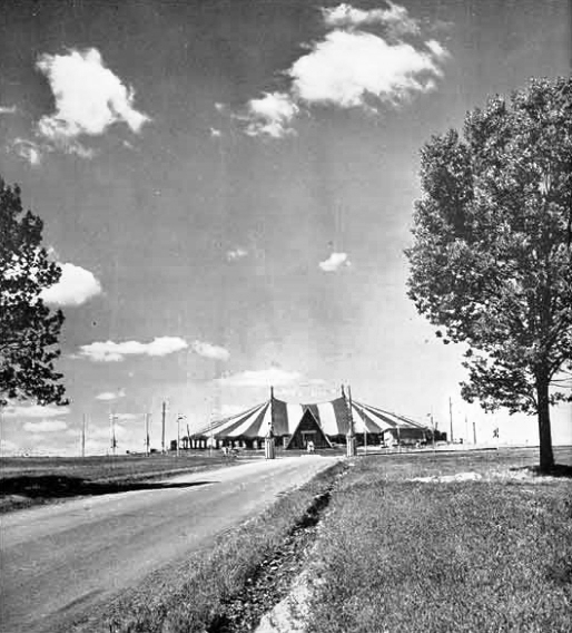 The entrance drive to the New Tent in 1965.